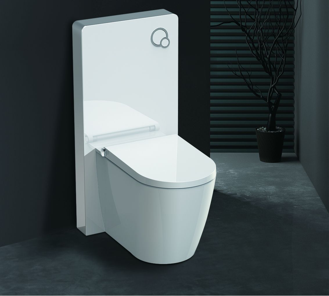 Sanitärmodul für Stand-WC inkl. Betätigungsplatte